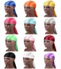 2018 Men039S Satin Durags Bandana Turban Wigs Men Silky Durag Headwear Headband Pirate Hat Hair Accessories9329472