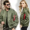 Pilot Air Mannen Bomberjack Heren Militaire Bomber Jassen Mannen Casual Solid Rits Piloot Jas Groen Slim Fit Mannelijke jassen 231225