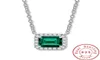 Nature 2ct Emerald Kolye 100 Gerçek 925 STERLING Gümüş Cazibe Düğün Soyutlar Kadınlar İçin Kolye Gelin Cisli Takı8836936