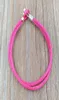 Fabric Cord Bracelet Hot Pink Chain Authentic 925 Silver Fits European Style Jewelry Charms Beads Andy Jewel 590749CPH-S3463192