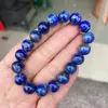 Strand Natural Lapis Lazuli Bracelet Round Beads Blue Wholesale 1pc