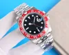 Herrklocka Batgirl Watch Pepsi GMT Batman 3285 Movement Clean Watch Factory Sapphire 100mm Waterproof Ceramic Bezel 904L Rostfri Steel Watch Fasteners