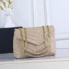 Mini-LOULOU-Reisetaschen aus echtem Leder, Mode-Clutch, Luxus-Designer-Damen-Totes, Handtaschen, Geldbörsen, gesteppt, CrossBody, Metall-Silberkette, Herren-Umschlagtaschen