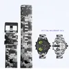 Titta på band 24mm 26mm 28mm Watchband för DZ7370 4318 7395 Series Soft äkta läderband Kamouflage grå kohude mäns armband