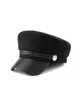 Береты, повседневные военные кепки, женские хлопковые береты, плоские шапки, восьмиугольная черная шляпа в стиле ретро, корейский стиль, Czapka Zimowa Damska Gorros Mujer 6666272
