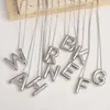 Pendanthalsband Allyes Initial Letter Balloon Necklace For Women Men Silver Color Alphabet Bubble Copper Chunky smycken gåvor