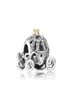 Delicate and stylish pumpkin car charm authentic 925 sterling silver with CZ diamonds suitable for DIY bracelet beaded ladies gift9062178