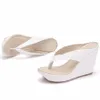 フロップスKncokar Summer White Pu Beach Sandalsプラットフォームウェッジサンダルフリップフロップウェッジサンダルスリッパサンダリア