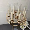 Metal Candelabra 12 Handle Candle Holders Wedding Table Centerpieces Flowers Stands Road Party Dekoracja IM1153