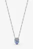 Collier avec pendentif en forme de fleur de pensée bleue, en argent sterling 100 925, à la mode, pour mariage, fabrication de bijoux pour femmes, cadeaux 9337447