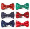 Bow Ties Christmas Boys Snowflake Fashion Party Tree Mönster Tie för barn barn gåvor röd blå bowtiebow6400878