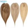 Syntetic S Sego 6x9cm Real Human Hair Silk Base Women Toppers Natural Line Clip i S Top Piece Straight 2302145399597