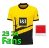 23 24 Maglie da calcio REUS DORTMUNDs 2023 2024 Borussia Soccer HALLER Maglia da calcio BELLINGHAM NEONGELB HUMMELS BRANDT Uomo Bambini Kit speciale All Black Maillot De Foot