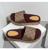 designerski pantofel damski Ourdoor Buty haftowane płótno płaskie płaskie muły platforma haftowana lniana lniana platforma sandałowa o wysokiej obcasie buty
