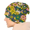 Basker blomma mönster skallies beanies caps hip hop vinter varma män kvinnor stickade hattar unisex vuxen orla kiely bonnet