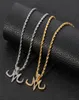 Hiphop Style M Letter Pendant Necklace Dragon Magic Logo Majin Buu Tattoos Marks Gold Silver Color Link Chain Jewelry Necklaces8001607