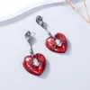 Boucles d'oreilles pendantes Vintage gothique Animal araignée en forme de coeur goutte pour femmes ZAA bijoux cadeaux de fête de vacances