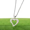 Hollow Heart Hanging Iced Out Bling Charm met Box Chain Necklace Men Women Hip Hop Chains For Jewelry Gift6587065