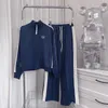 Pantalones de dos piezas para mujer Marca de diseñador 2023 Nuevo estilo Atmósfera informal y de moda Conjunto deportivo adelgazante 8JPF