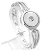 Xinnver Snap-Armband DIY Charms Silber Armbänder Armreifen mit Kristall passen 18 mm Druckknöpfe für Frauen Schmuck ZE368208Z