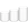 Bougeoirs Vases cylindriques en verre transparent pour centres de table, bougies transparentes, ornement de bureau