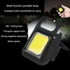 New Portable Lanterns Mini LED Keychain Flashlight Pocket Emergency Light USB Rechargeable Keychain Light COB Work Light Emergency Torch