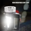 New Portable Lanterns Super Bright Rechargeable LED Flashlight with Side Light Red Light Flashing Camping Light Work Light Waterproof Searchlight