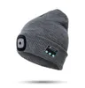 New wireless Bluetooth headset LED lamp knit hat Bluetooth call glow outdoor LED hat6803985