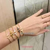 Tifanism popular Luxury Designer bracelet 925 sterling silver classic double T bracelet series 18k rose gold inlaid mother of pearl shell c With Original Box