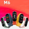 Montres Le plus récent M6 Bracelet intelligent montre Fitness Tracker réel fréquence cardiaque moniteur de pression artérielle écran couleur IP67 étanche pour l'extérieur et