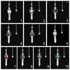 Pendant Necklaces Multicolor Natural Crystal Pendulum Length 18.5cm Dowsing Divination Esotericism Stone Necklace Spiritual