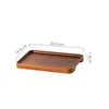 TEA TRAYS NATURLIG TRÄ RECTANGULAR PLATE FÖR FRUIT OCH SNACKS Matförvaring El Home Serving Tray Decorative Supplies