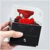 Party Favor Favor Everlasting Ręcznie robione przyjęcie Favor Rose with Beautif Creative Bear Design Dift for Valentines Day Mothers Boże Narodzenie OTN60