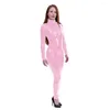 Abiti casual Pelle PVC lucida Manica intera Collo alto Aderente Hobble Maxi Abito Donna Guaina in lattice finto Clubwear lungo Vestido Robe 7XL