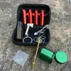 Mini acessórios para fumar conjunto de cachimbo com colher de metal jarra de armazenamento conjuntos de rapé 4 cores Kit de roncador de tabaco LL