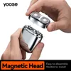 Yoose Mini Electric Razor For Men Waterproof For Men Electric Electric Shavers Mokre suche USB Pordelable Skórzane obudowa 231225
