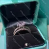 Designer Diamond Ring Exquisite Women 925 Sliver Engagement Ring High Quality Luxury Wedding Jewelry Set Ladies Anniversary Valentine Gift With Box