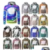 Party Favor Atacado Imprimível Sublimação Em Branco Hoodies Poliéster Dye Plover Sweater Faux Bleach Imprimir Logotipo Personalizado Hoodie Fs9545 Dro Otiyv