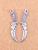 17st Antique Silver Bronze Plated Dagger Charms Pendant DIY Necklace Armband Bangle Findings 5012mm5776918