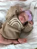 49 CM Già Finito Dipinto Bebe Reborn Doll LouLou Neonato Che Dorme Bambola Morbido Vinile 3D Il Tono Della Pelle Vene Visibili Regalo per le Ragazze