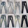 Jeans da uomo Ksubi Jeans Designer Uomo Viola Strappato dritto Regular Denim Strappi Lavato Vecchio Lungo Nero Impilati Uomo Donna Viola Marca 185