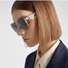 Солнцезащитные очки 2024, стильные треугольные брендовые качественные дизайнерские цепочки из сплава, овальные для женщин, стильные летние мужские очки в стиле ретро PR57Y