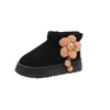 Boots Women's Autumn Snow Winter Korean Edition Sweet Cute Small Flower Round Head Thick Sole One Step Cotton Shoes Trend