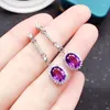 Dangle Earrings Natural Real Amethyst Drop Earring 925 Sterling Silver 5 7mm 0.85ct 2pcs Gemstone Fine Jewelry X231037