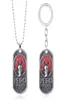 Rj metro exodus 2033 crânio colar gótico metal cão tag pingente cosplay jóias acessórios presente de halloween 6917009