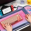 Odpoczywa urocze uszy uszy duży podkładka myszy klawiatura biurka Mata Duży gracz Mousepad Pink Girl Cartoon Kawaii Gaming Akcesoria