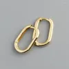 Dangle Earrings S925 Silver Glossy Ring For Women