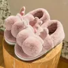 Pantoufles chaudes d'hiver en peluche pour femme, chaussures de maison, animaux mignons, chaussures plates décontractées, à la mode, chaussures d'intérieur, 2023