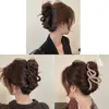 Clip per artigli di design clip di squalo di marca grande Fermagli per capelli Moda classica Barrettes donna ragazze Clip per capelli in acrilico con impugnatura nera Accessori per capelli con impugnatura grande Forcina updo regalo