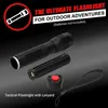 1pc High Lumens Super Bright LED Flashlight, Powerful Waterproof Focus Zoomable Flashlight, For Outdoor Activity & Emergency Use (Batteries Not Included)